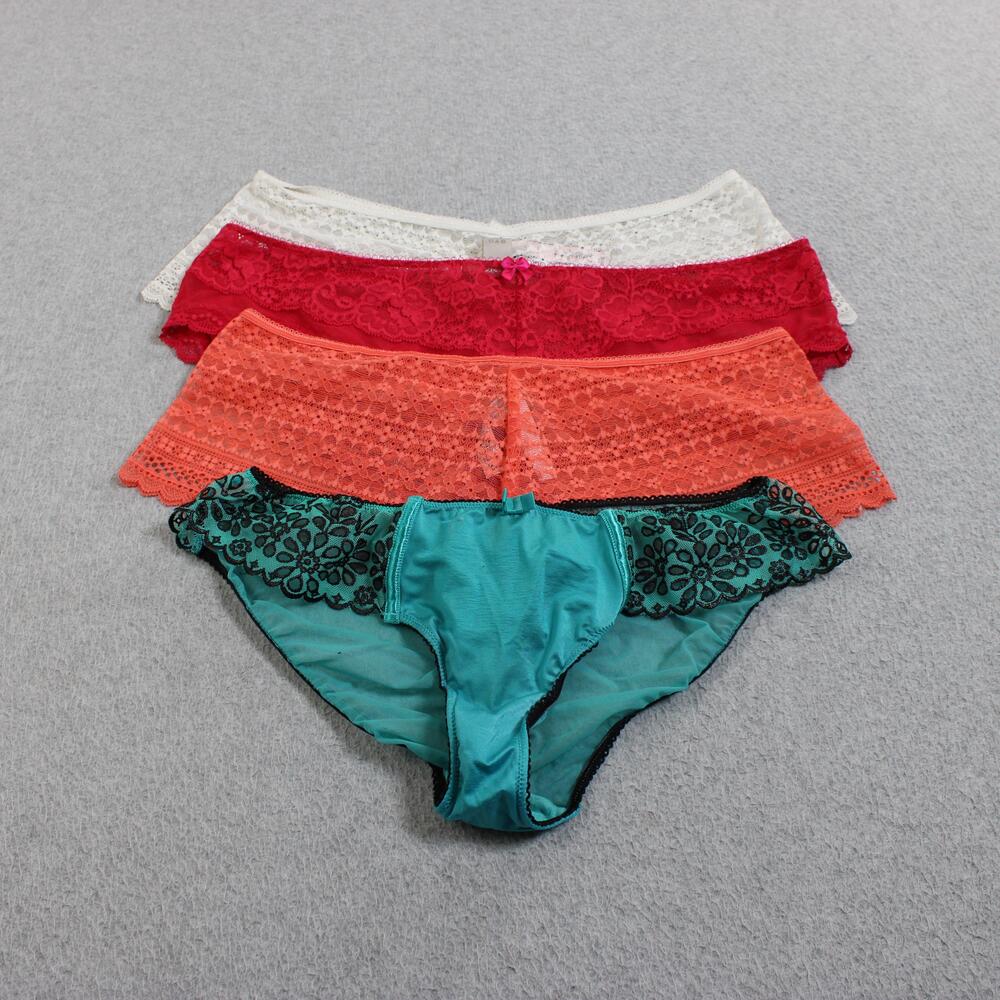 Victoria Secret Sexy Little Things Panties Women Large Lace Bikini Sheer 4 Pair